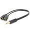 2x 3.5Mm Audio Splitter Y Cable Headphone Adapter 1 Male Jack To 2 Dual Femal JR
