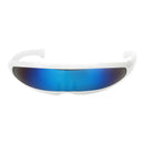 5x Blue Futuristic  Mirrored Sunglasses Narrow Shield Party Eyewear