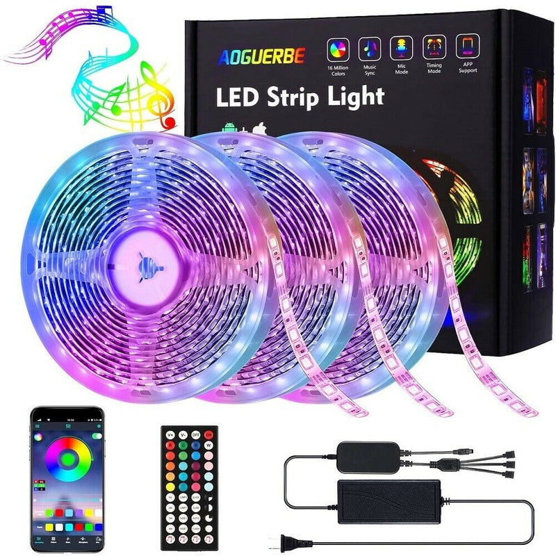 LED Strip Light RGB 5050 SMD Diode 10m Tape Ribbon with Bluetooth