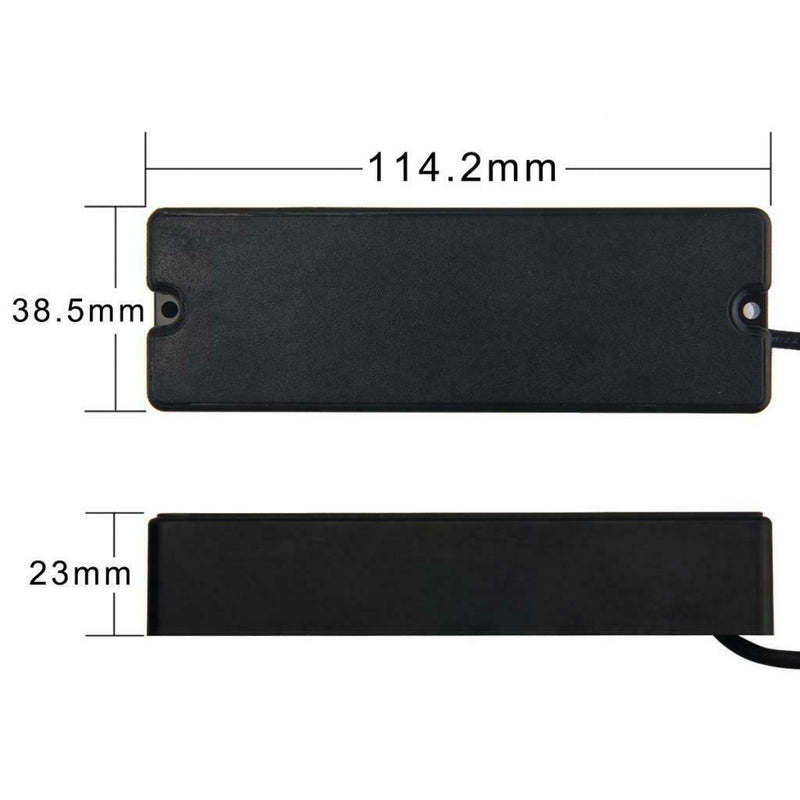 Single Coil Neck And Bridge Pickup Pickup Set For 6 String Bass Guitars, Black