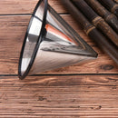 1PC Stainless Steel Pour Over Cone Dripper Reusable Coffee Filter Cup Stand FU