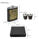 8oz Stainless Steel Hip Flask Liquor Alcohol Drink 2 Cups 1 Funnel Set