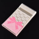 100X Flower Lace Pastry Cookie DIY Gifts Self-Adhesive Plastic Cellophane Bag Dz