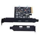 Super Speed Usb 3.1(10Gbps) Pci Express Card Pci-E 2 Port Pci Express Expan