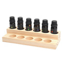 1X(11 Holes Wooden Essential Oil Tray Handmade Natural Wood Display Rack De