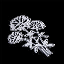 Vivid Three Flowers Metal Cutting Dies for Cards Scrapbooking Craft Album  JR