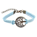 Korean Retro Big Tree Circle Shape Fashion Concise Bracelets Jewelry(Blue) A