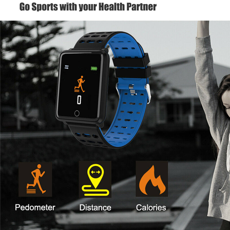 Electronic Sports Bluetooth Smart Watch Alarm Clock 180mAh Men Women Green