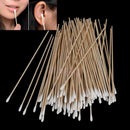 100Pcs Medical Swabs 6'' Long Wood Handle Sturdy Cotton Applicator Swab Q-tip