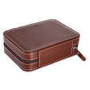 Black Zippered Watches Box Travel Case - Watch Organizer Collection - PU Le J2T8