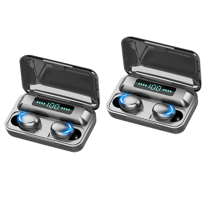 4pcs Wireless F9 Bluetooth Earphone  5.0 LED Display Waterproof Earbud Stereo