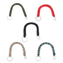 5Pcs Paracord Keychain Carabiner Hook Braiding Lanyard Utility Survival Kit