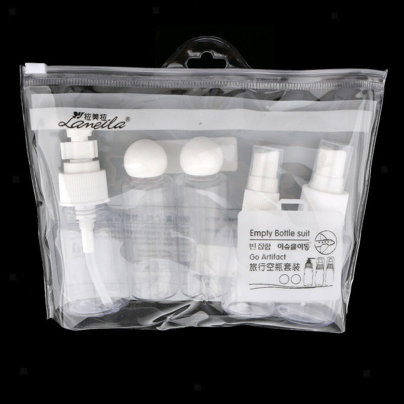 Travel Bottle Set Empty Sprayer Bottles Toiletries Liquid Containers Makeup