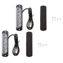 2pcs 6 LED Emergency Beacon Light Bar Hazard Strobe
