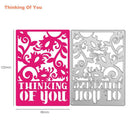 Thinking Of You Cutting Die Stencil DIY Scrapbook Embossing Paper Card Gift