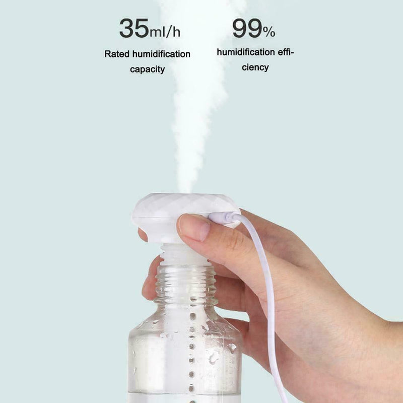 White USB Purified Air Mini Humidifier Portable Car Humidifier Portable P4O2