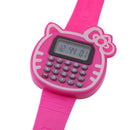 Children Silicone Date Multi-Purpose Kids Calculator Wrist Watch Rosered