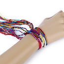 9pcs Hand-Crafted Colorful Thread Friendship Bracelets for Craft DIY Supplies