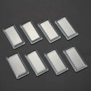 New rectangle crystal clear flat glass rectangular cabochons, 48*24*7mm 8 p