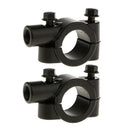 2x Motorcycle Bike Handlebar Mirror Mounting Clamp Bracket Clip Matte Black