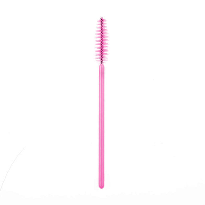 Fashion 100x Disposable Eyelash Brush Mascara Wands Spoolers Makeup Beauty Pink
