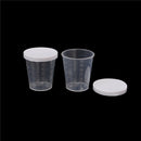 10x 30ml Plastic Lab Test Liquid Measuring Container Cups with Cap Sm JR