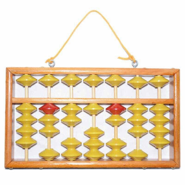 7 Column Non-Slip Hanging Wooden Abacus Chinese Soroban Educational Tool Ma Z2V1