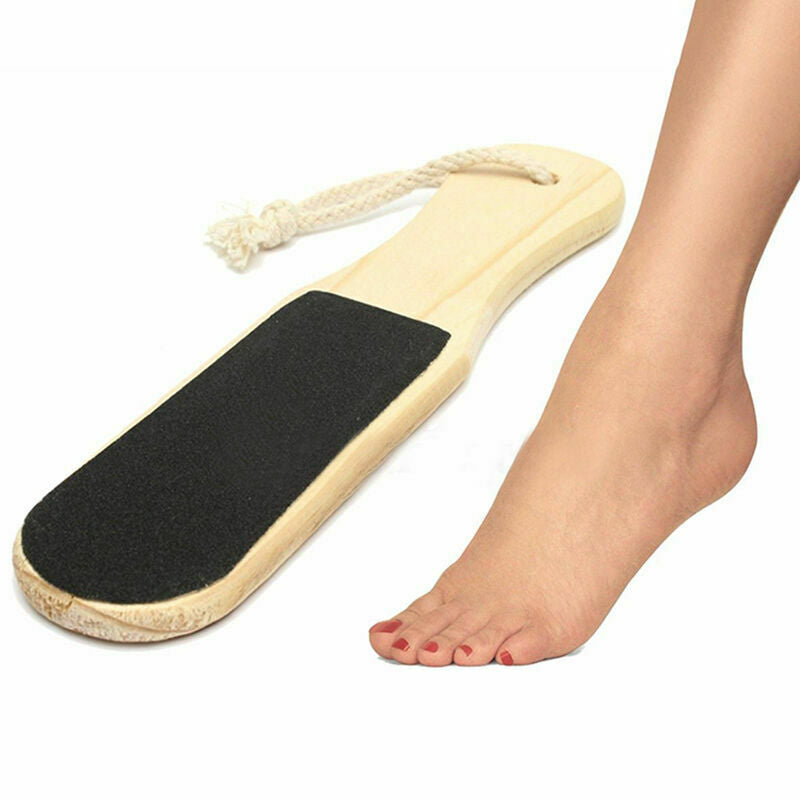 Double Sided Wooden Foot File Callus Rough Hard Skin Pro Tools Uwwj Remover C7N9