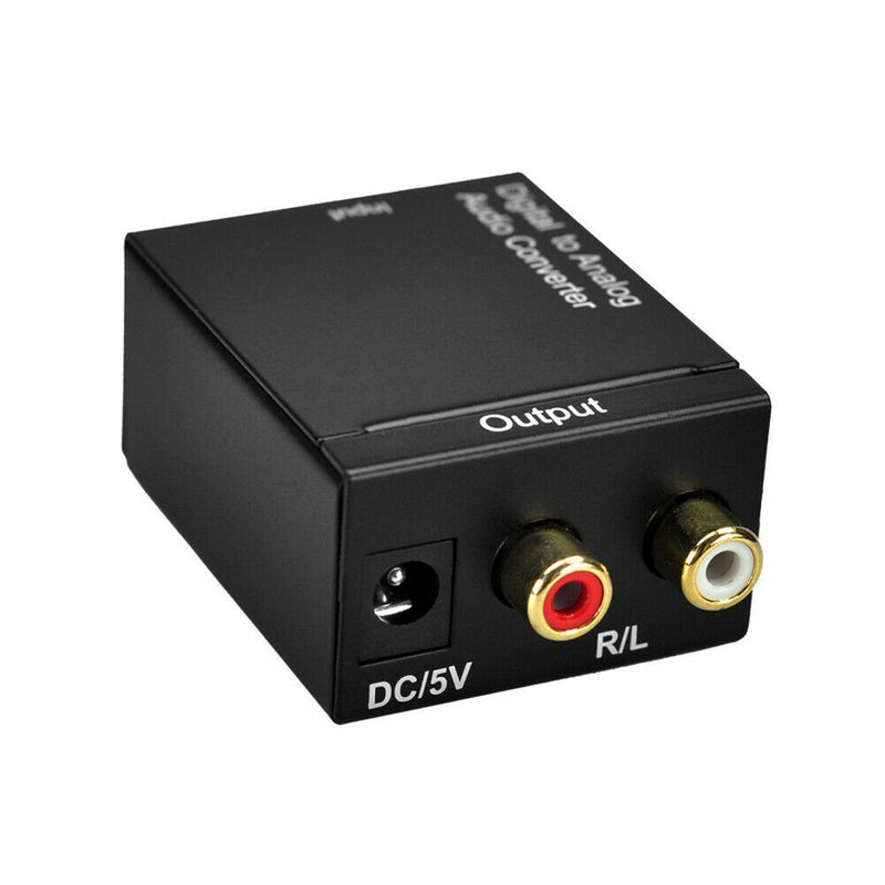 Digital Optical Coaxial Toslink to Analog RCA L/R Audio Converter Adapter Cables