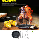 Kitchen BBQ Tools Chicken Duck Holder Rack Non Stick Carbon Steel Grilling S Ew