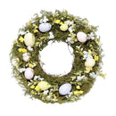 Collection Easter Egg Wreath 35cm Rattan Garland Farmhouse Party Decoration