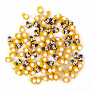 100Pcs Mini 9x12mm Bees Self Adhesive Wooden Bumble Ladybug Craft Card Toppers
