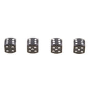 4x Dice Tyre Wheel Rim Tire Air Valve Stem Cap Cover Car Motorcycle Black
