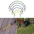 6pcs/Set Bungee Cords Wires With Zinc Hooks Cables Rope Elastic Bungie Stra R7F2