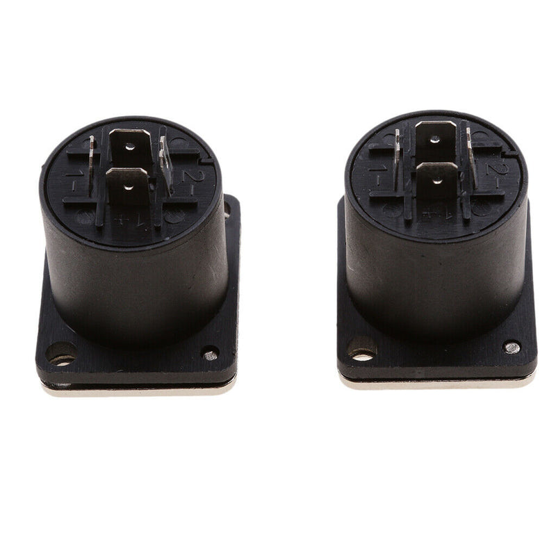 2 Pcs. 4-pin Stereo Speaker Built-in Socket Built-in Terminal