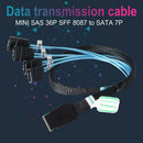 Cabledeconn G0101 MINI SAS 36P SFF 8087 to 4 SATA 7P Splitter Cable Cord