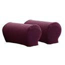 2Pcs Stretch Armrest Slip-Covers Sofa Arms Protectors Purple +10 Twist Pins