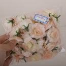 50Pcs Artificial Silk Rose Flower Heads Bulk Bride Wedding Party Decor Pink