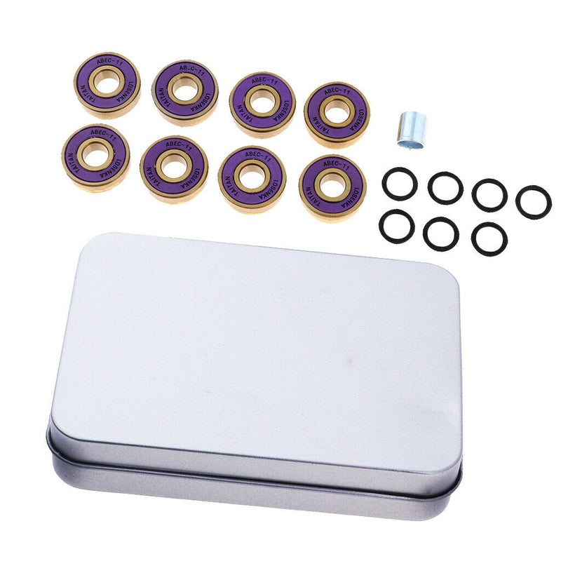 High Quality 8Pcs Titanium ABEC 11 Bearings With Spaces For Skateboards