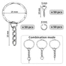 50Sets Blank Keyrings Split Key Ring Craft Chain Rings Wholesale Craft Connector