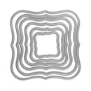 6Pcst Wavy Square Frames Cutting Dies Stencils For DIY Scrapbooking Pape hv2n