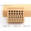 Wooden Watch Repair Tool Holder, 46 Holes Multi-size for Pen Pencil Brushes