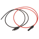 Pair of Solar Panel PV Cable Wire Male & Female MC4 Connectors Red & Black JC,a