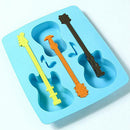 1PC Silicone Guitar Shaped Cube Trays Ice Candy Mold Maker Bar Drinking Tools