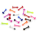 20Pcs/Set Mix Lots Multicolor Barbell Ball Tongue Lip Ring Piercing Body Jewe OZ