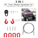 RC Truck 3 in 1 Winch Scam Block Hook Towing Chain for TRX4