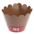 24PCS Christmas Cake Wrappers Cake Toppers Cupcake (12 Wrappers + 12 TopperS Hn