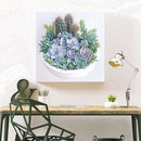 5D DIY Full Round Drill Diamond Painting Succulent Plants Cross Stitch Kit