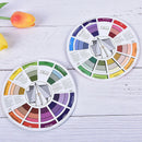 Professional Tattoo Nail Pigment 12 Color Wheel Paper Card Three-tier Desi_
