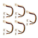 5 Pcs 3 Pin Female to Dual Male PC Fan Splitter Extension Cable 20cm